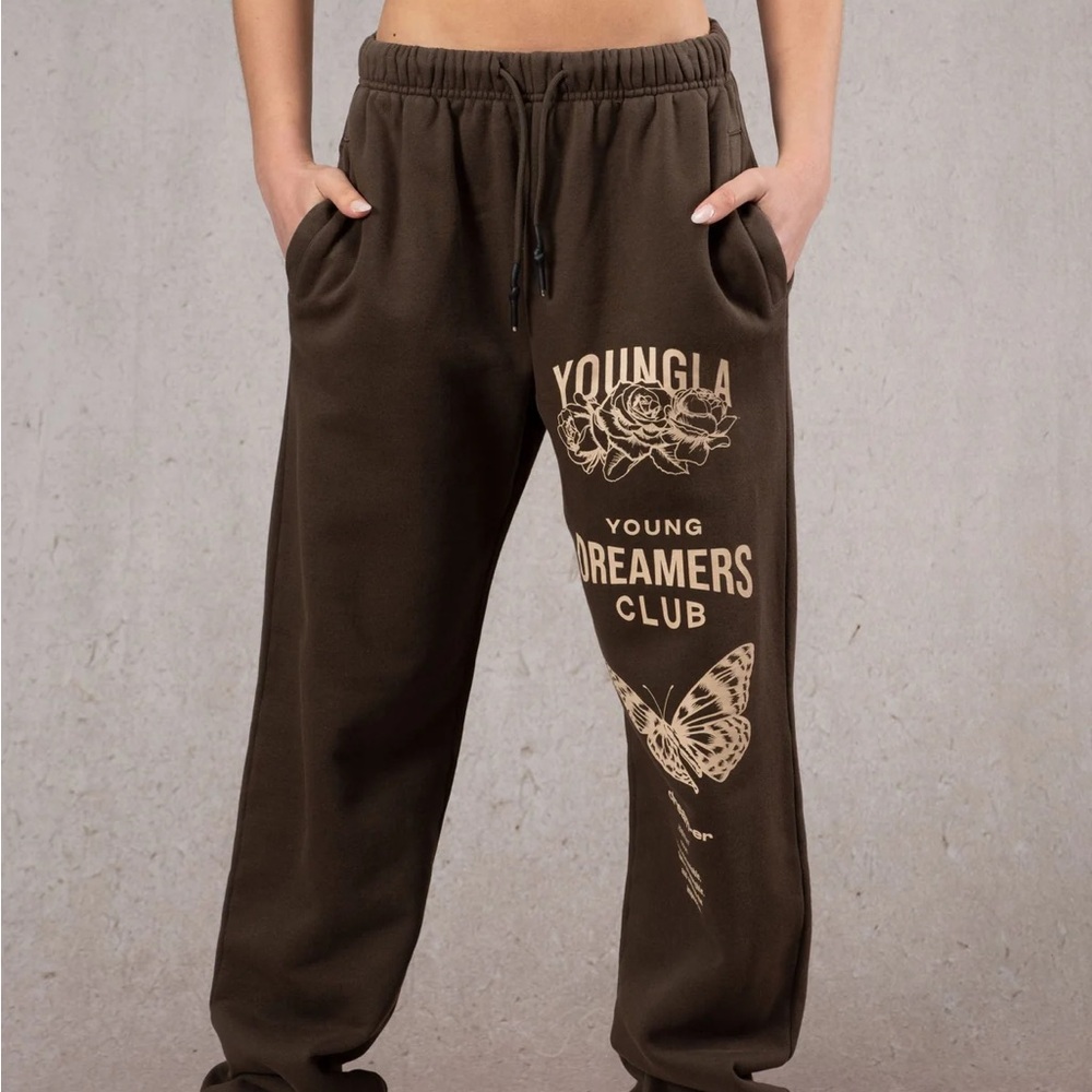 BROWN Youngla W211 DREAMERS JOGGERS size small